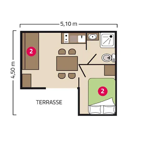 Kamp alanı Le Hameau Du Petit Lay 3*